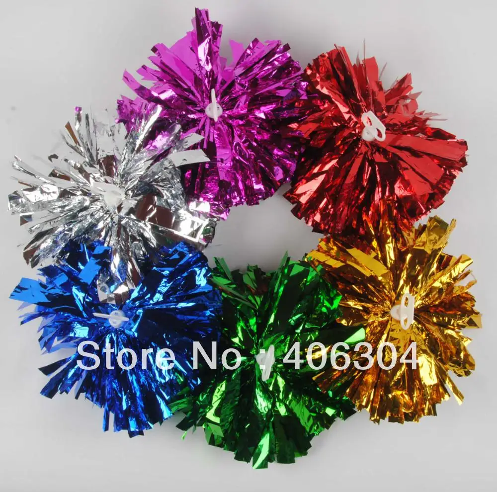 Buy Free Shipping.50G Cheering pompom,Metallic Pom Pom