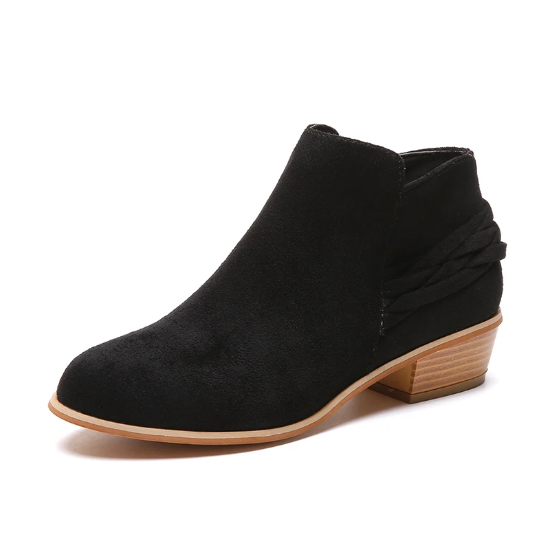 comfortable ankle boots low heel