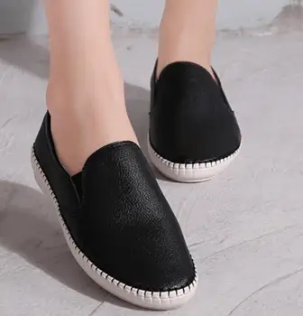 

Women PU Leather Flats Casual Shoes Zapatos Mujer Woman Ladies Summer Slippers Footwear Sapato Girls Slip On Chaussure F181282