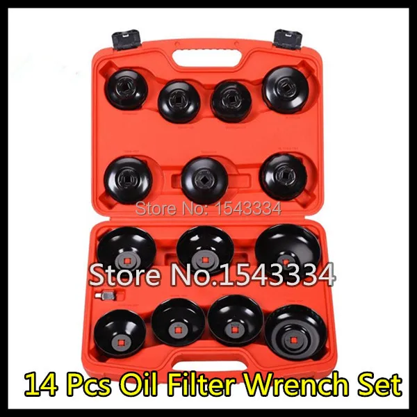 Good quality 14 Pcs Cup Type Oil Filter Socket Set car repair toolin