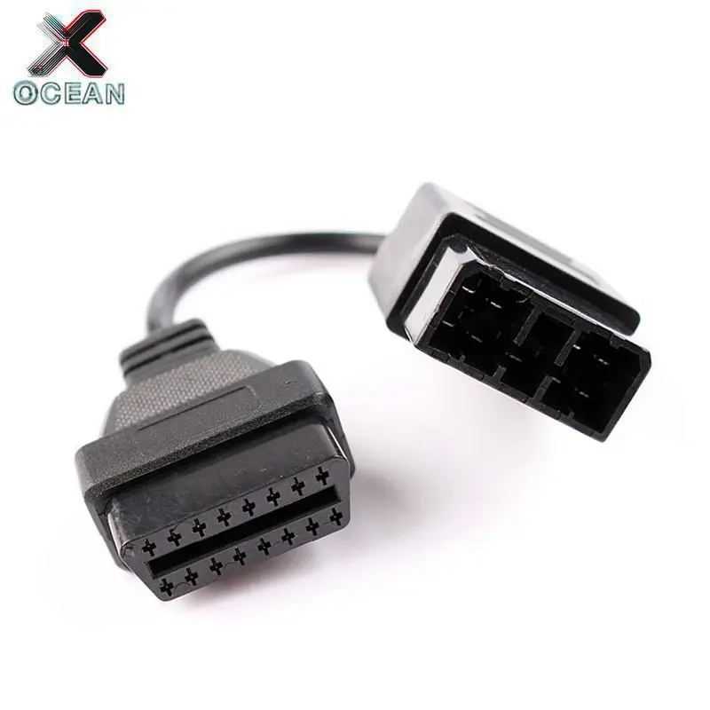 

10pcs New For Subaru 9pin cable OBD1 to obd2 16pin lead diagnostic interface 9 pin OBDII extension cord lead Free Shipping