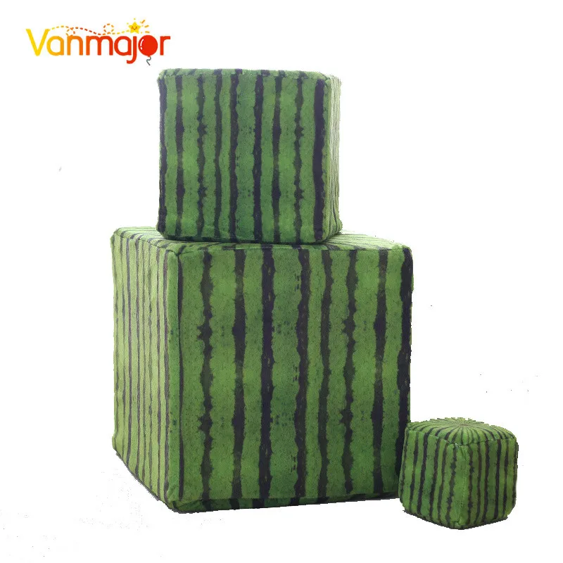 

Vanmajor 10/20/30cm Creative Square Watermelon Plush Toy Doll Fruit Sofa Pillow Personality Funny Birthday Gift Small Pendant