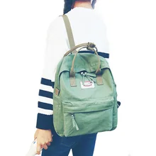 DCIMOR Women Backpack for School Teenagers Girls Vintage Stylish School Bag Ladies Cotton Fabric Backpack Female Bookbag Mochila