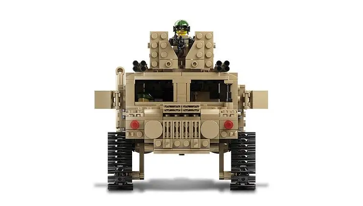 KAZI 10000 век военный M1A2 Abrams Танк пушка деформация Hummers автомобили Строительные