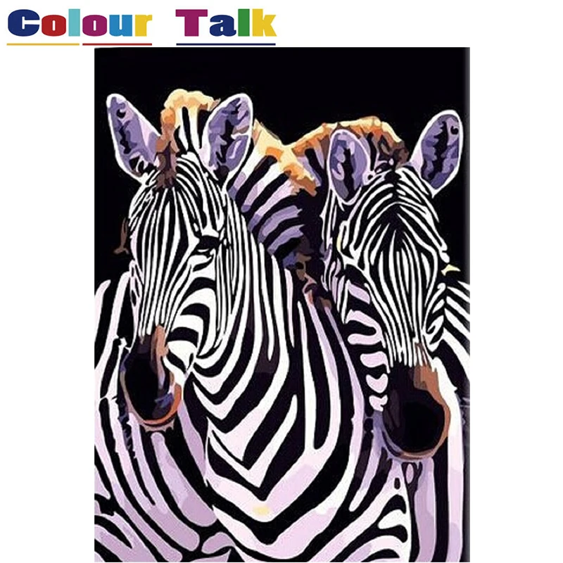 Unframed Oil Painting Modern Acrylic Single Hand Painted Animal Zebra