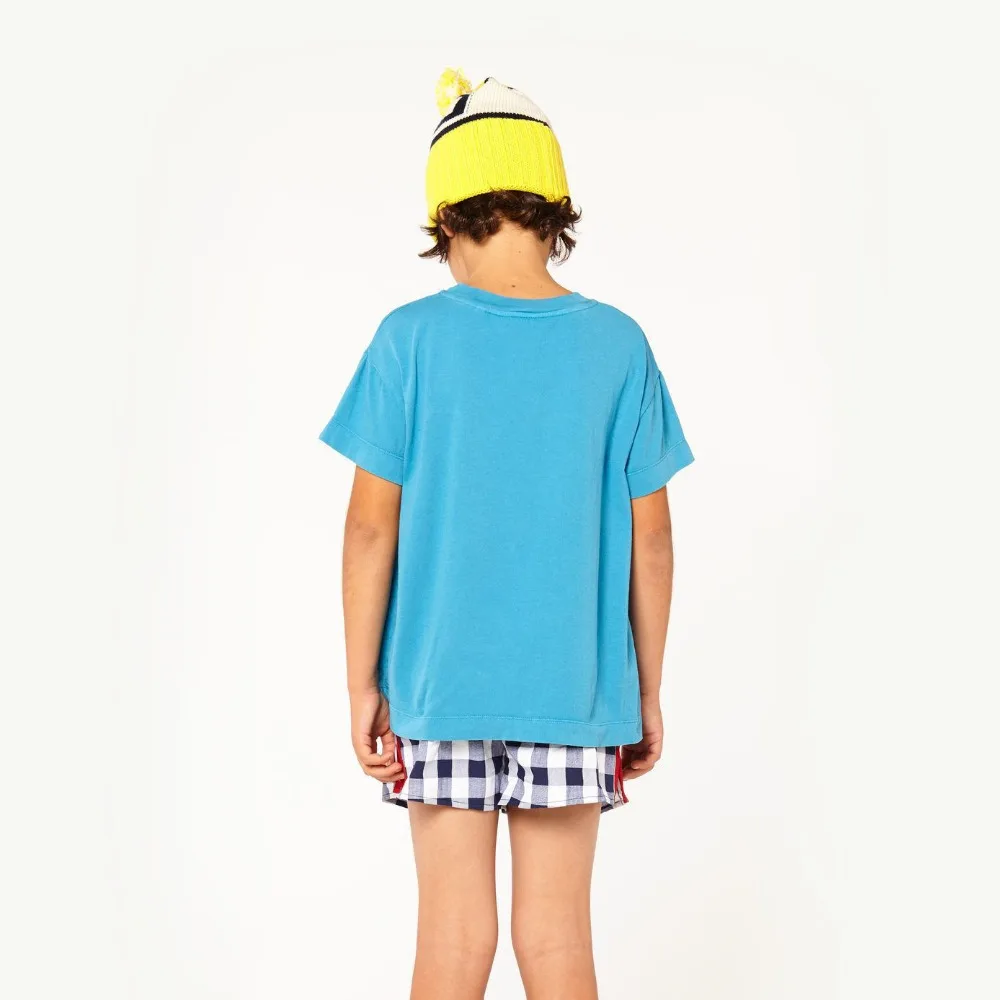 Bobo Choses Summer 2018 New Brand Rooster T-Shirt Blue Halley 1-10 Age (4)