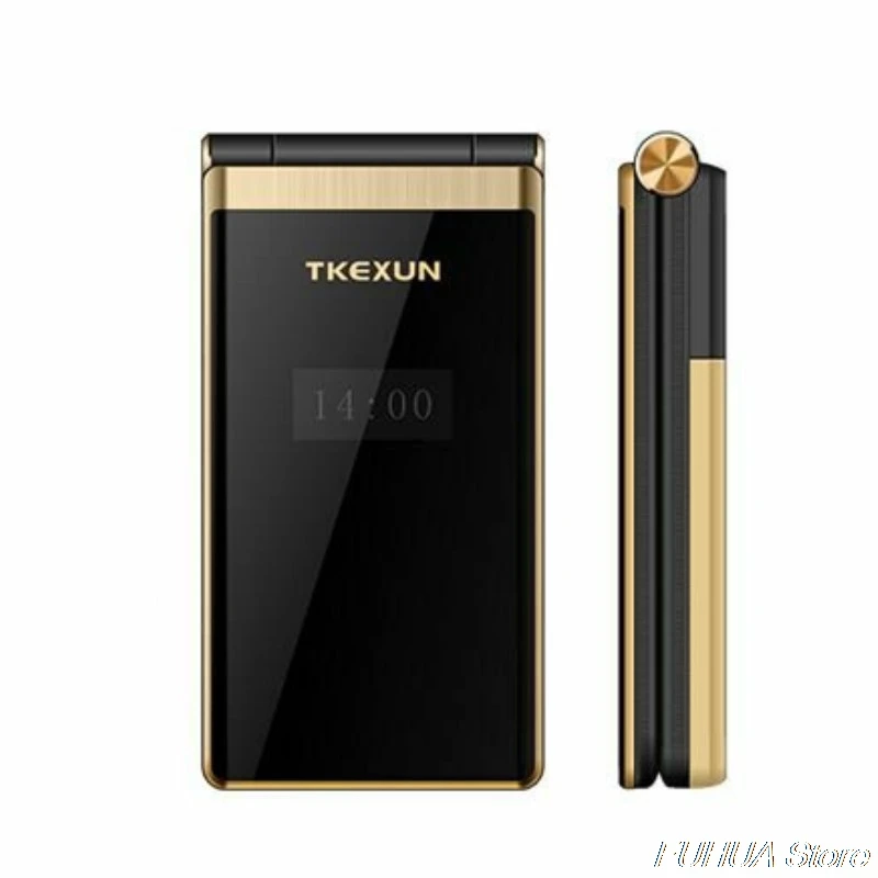 TKEXUN M2 флип металлический корпус телефон двойной экран большая батарея большая клавиатура 3,0 почерк экран мобильный телефон раскладушка