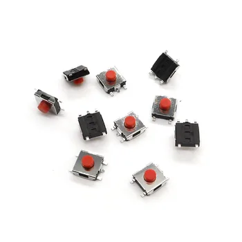 

JOYING LIANG 5 feet 6*6*2.5~5MM Light Touch Push Button Patch Switch Red/ Black 6x6 5 Feet Micro Patch Switches