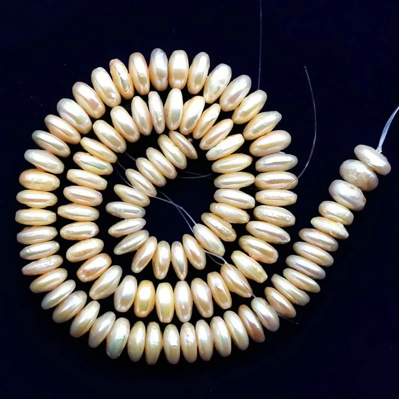 

1Strand 10x4mm carved Pearl Rondelle Loose Bead 15.5 inch yl31408