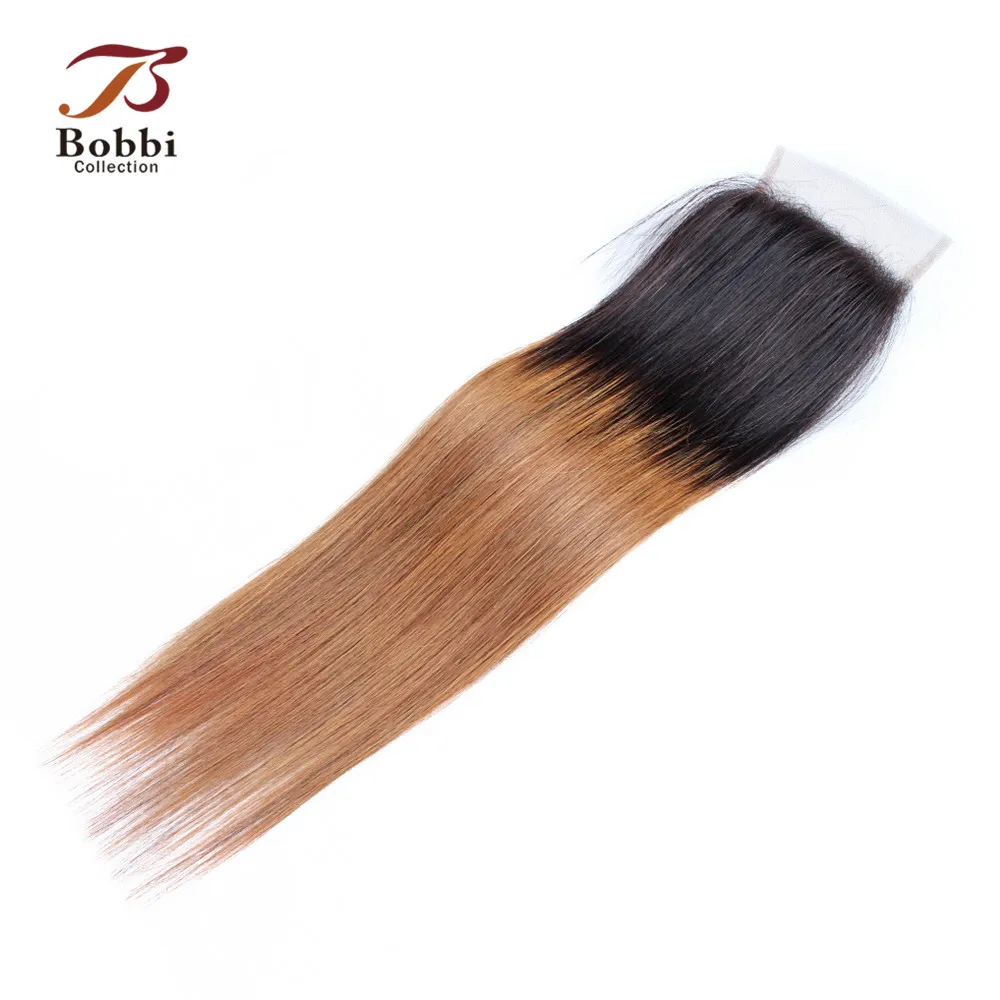 Волнистые волосы Bobbi Collection T 1B 27 прямые на шнурках Омбре медовый блонд бразильские