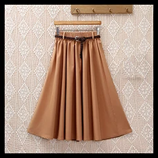 2019-Casual-Solid-A-Line-Skirt-Women-Sashes-Japanese-Kawaii-Spring-Autumn-Loose-Woman-Mid-Calf