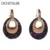 DCHENLER Zinco liga Brincos de argola grandes Brincos De Couro Grande Longo Brinco aros Oorbellen sieraden voor vrouwen estampa de leopardo 2018