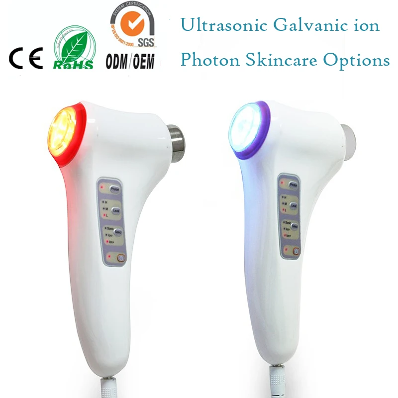 Free Shipping Galvanic Current Lifting Spa Skin Pores Cleaning Ultrasonic Led Light Photon Therapy  IPL Facial Beauty Machine