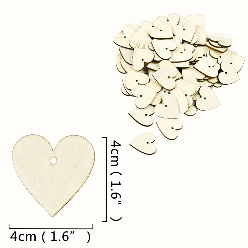 100 шт, сделай сам, сердце, дерево, натуральный шпагат, пустые кусочки, диски, дерево, сердце, любовь, пустая, незавершенная, натуральные поделки, принадлежности, Свадебный орнамент