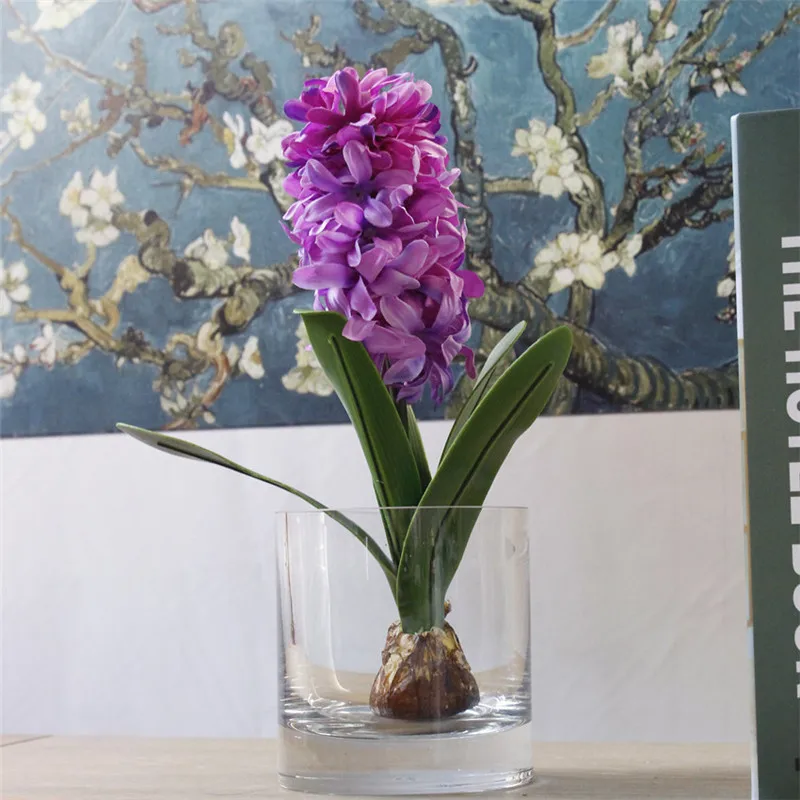 

Free Shopping Artificial Flowers Hyacinth Bottom Bulb Silk Simulation Leaf Party Wedding Garden Decoration Home Office Plant