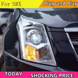 Автомобиль Стайлинг для Cadillac SRX фары 2011-2014 SRX светодиодный фар DRL Объектив Двойной Луч H7 Ксеноновые bi Xenon объектива