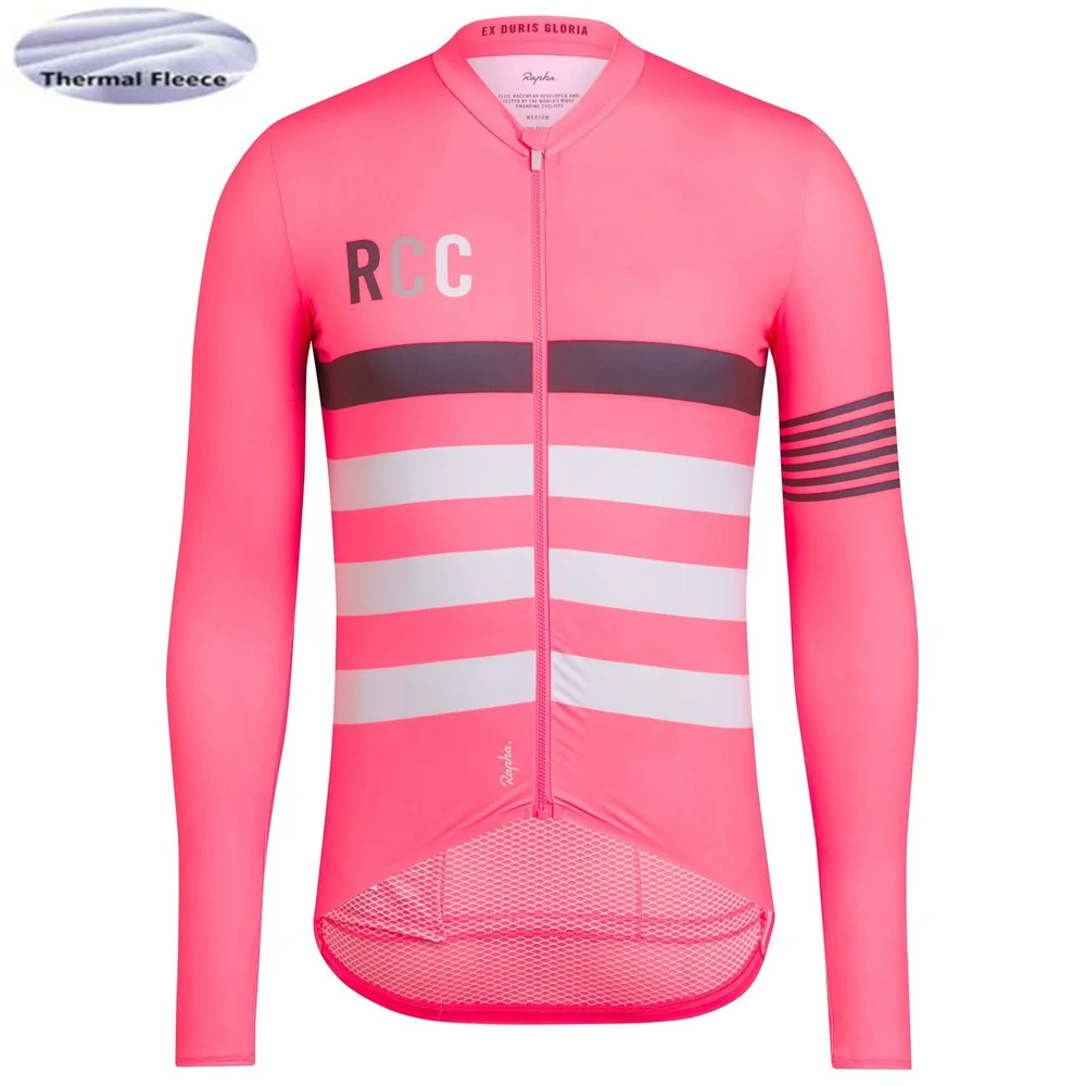 RCC Мужская зимняя термо флисовая куртка длинный велосипед Велоспорт Джерси Открытый велосипед футболка для триатлона одежда горная форма