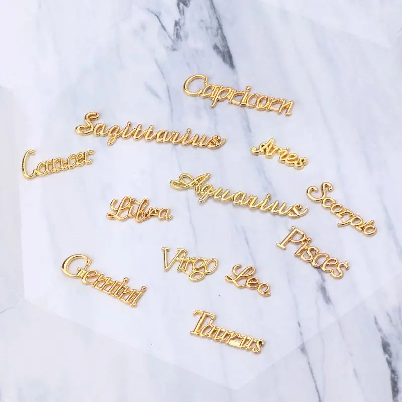 

12 Constellation English Name Resin Metal Fillings Epoxy Mold Jewelry Making Jewelry Findings