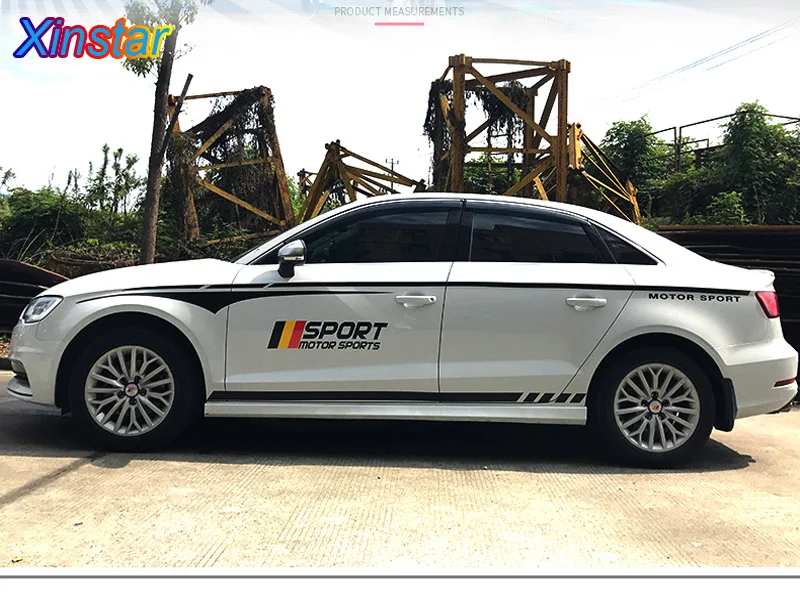 6 шт. спортивные наклейки для кузова автомобиля Audi A1 A3 A4 A5 A6 A6L A7 A8 S3 S6 Q3 Q5 Q7|Наклейки