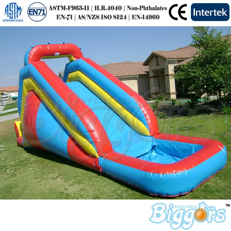

PVC Inflatable Pool Water Slide Inflatable Wet Or Dry Slide With Pool