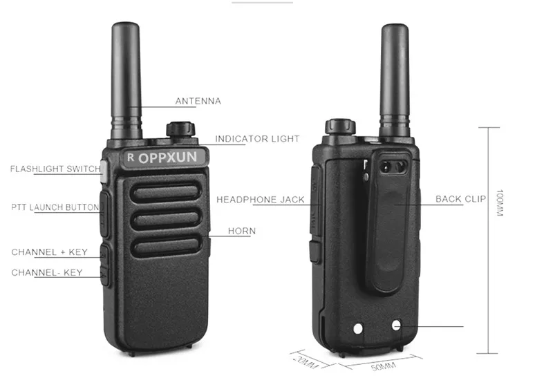 2 шт. OP-X228 UHF рация 400-470 МГц 8 Вт с удобной супер мощной рация