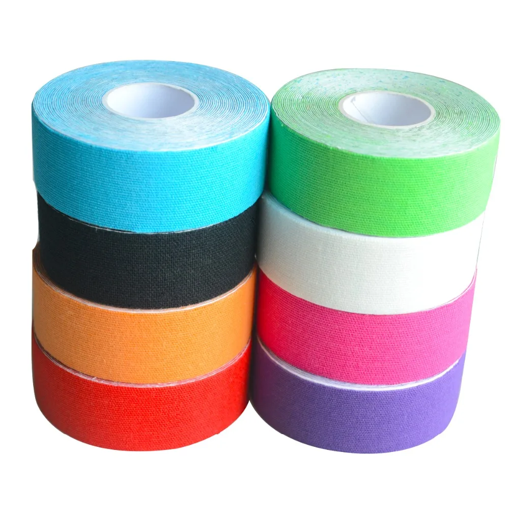 1Pc Sports Cotton Kinesiology Tape Muscle Bandage 2.5cm*5m Elastic Adhesive Strain Injury Support Sticker Physio Cure Tool