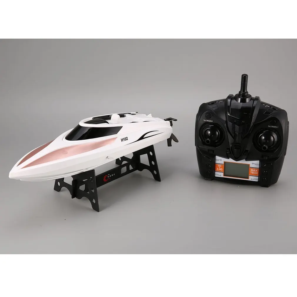 H102 RC قارب سرعة عالية سباق 28 km/h التحكم عن بعد قارب 180 درجة الوجه مع LCD الشاشة كما هدية ل ألعاب أطفال طفل