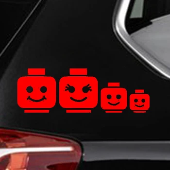 

HotMeiNi Car Sticker Jdm styling Window Bumper Vinyl Truck Body Decal Waterproof Lego Family Cartoon 16*5cm