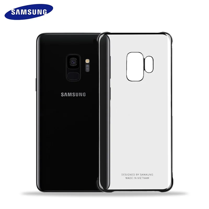 Samsung S9 Plus, чехол-накладка на заднюю панель, твердый гальванический чехол для сотового телефона, противоударный, не оставляет отпечатков пальцев, защита объектива, прозрачный