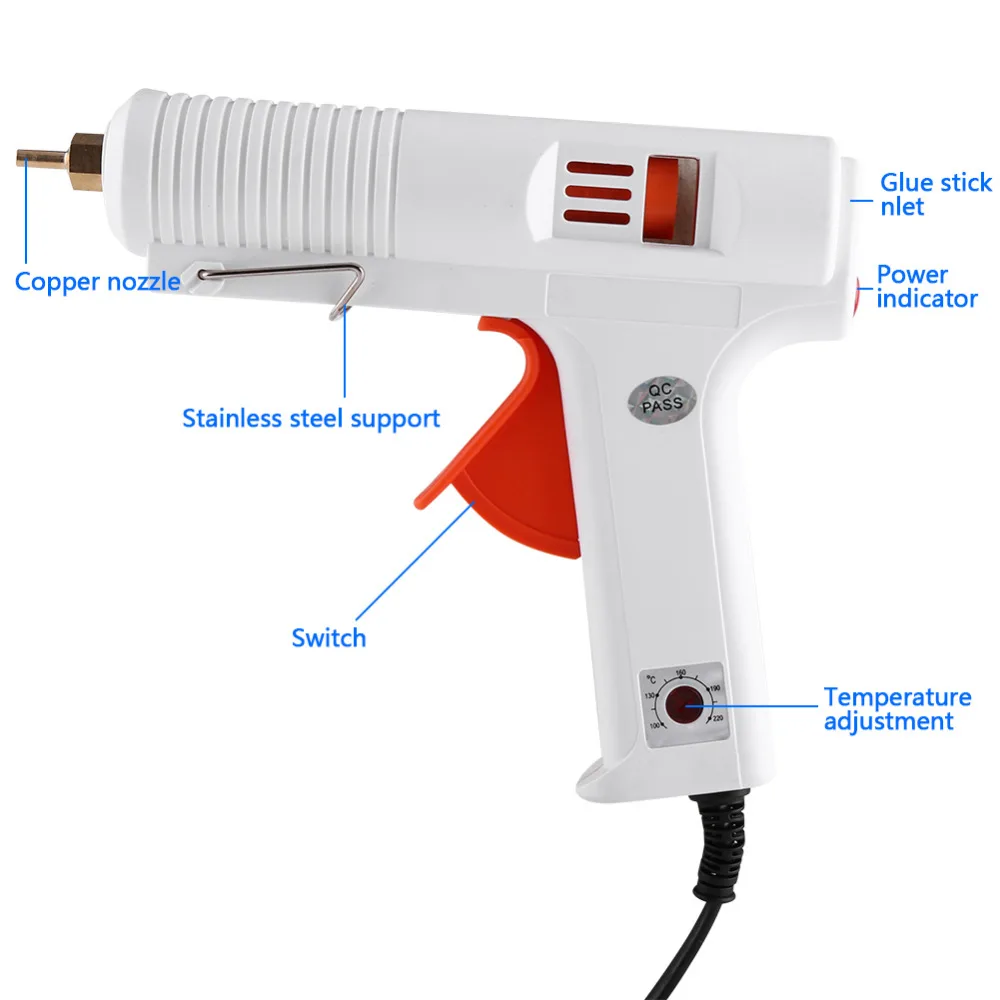 120 Вт Профессиональный термоплавкий клеевой пистолет регулируемый нагреватель постоянной температуры клеевой пистолет для ремонта рукоделия Электроинструмент 11 мм Клей-карандаш