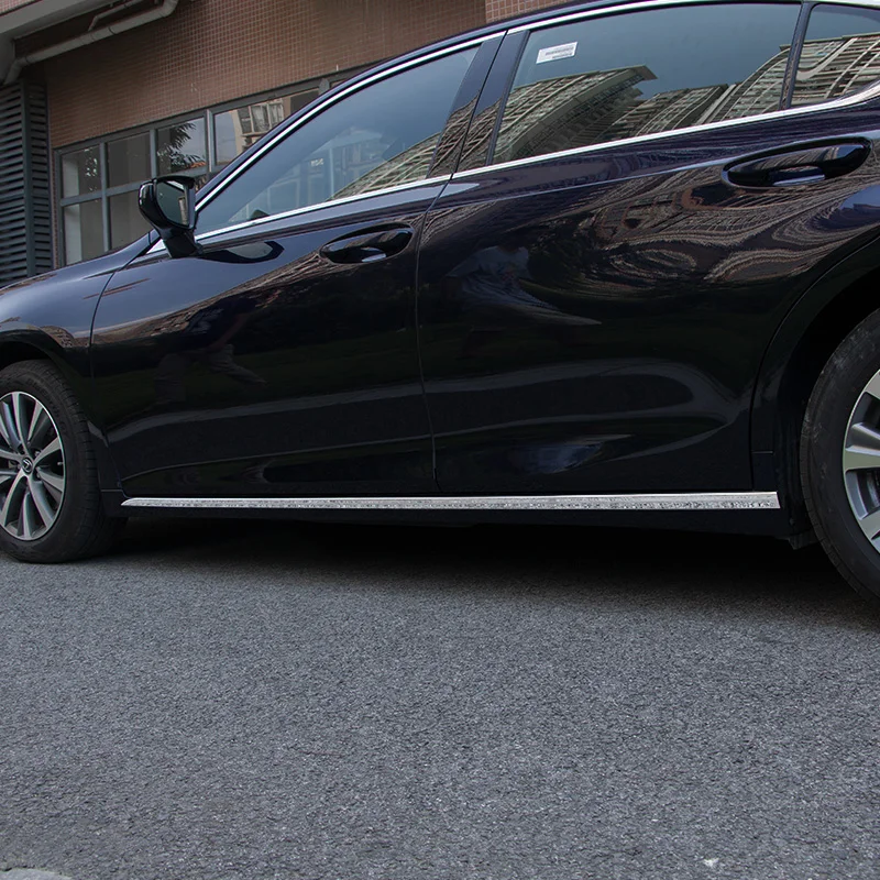 

For lexus ES200 ES260 ES300h 2018 stainless steel Front and rear bumper corners+side skirt door trim cover strips Car styling