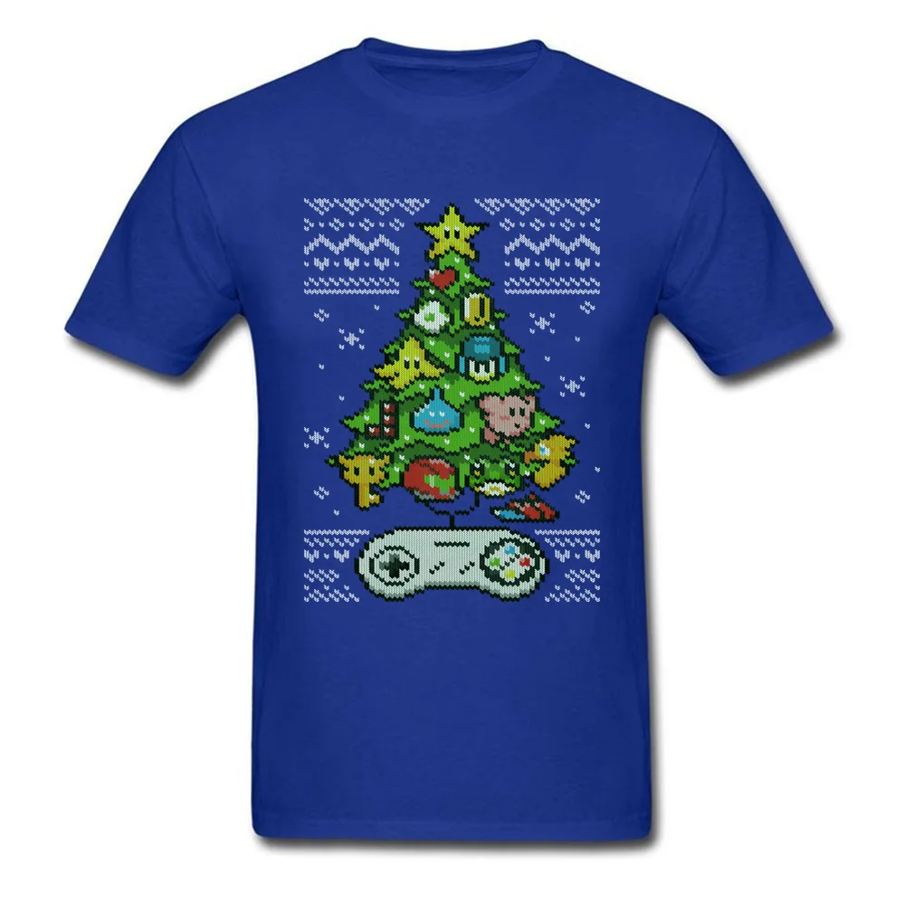2018 Popular Classic-Gamer-Christmas- Geek Tshirts Round Collar Cotton Mens Tops Tees Short Sleeve Summer Geek Tops & Tees Classic-Gamer-Christmas- blue
