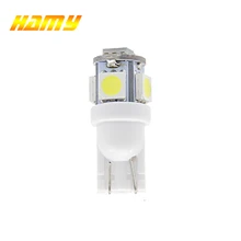 1x автомобиля T10 W5W светодиодный сигнальная лампа авто Интерьер Купол Чтение светильник Чемодан номерного знака, на танкетке, с боковой ствол лампы 12V 5smd белый