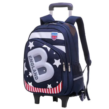 

Waterproof Children School Bags for boys girls Kids Trolley Backpack Schoolbag Rolling Luggage Wheeled Book Bags travel luggage