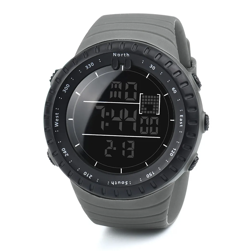 2017 Новый дизайн модные черные спортивные резиновые мужские Цифровые кварцевые часы для военных наручные часы Горячая Прямая поставка Y717 *