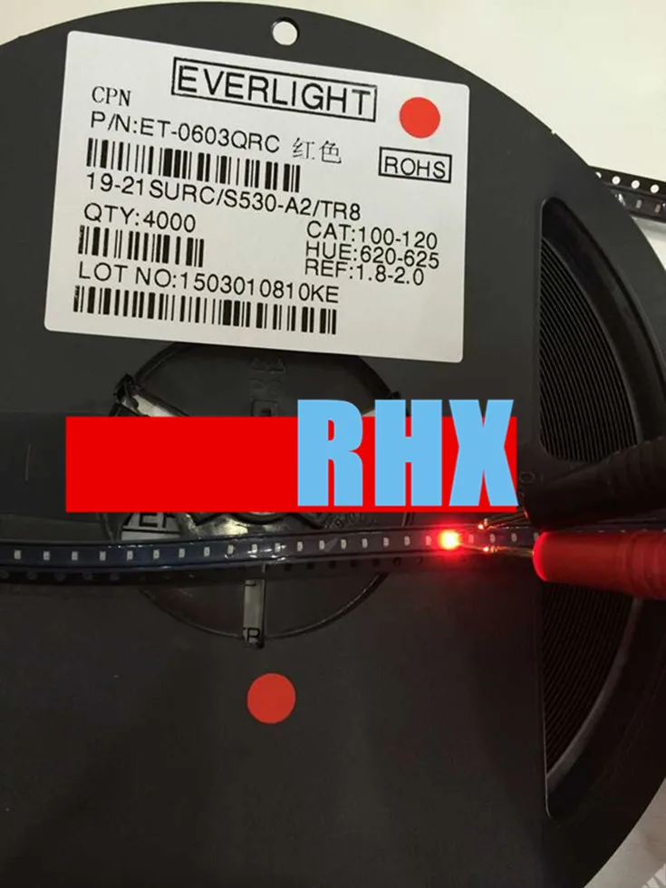 3000piece/lot 100%NEW FOR LED bead 0603 red superbright patch light 1608 indicator | Электроника