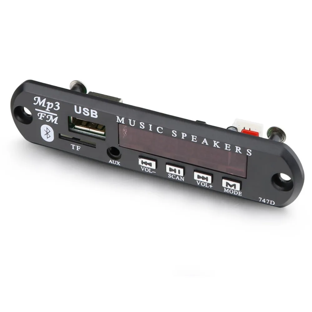 Bluetooth 12v. Модуль USB 747d Bluetooth5.0 mp3 WMA Декодер. Блютуз аудио модуль купить.