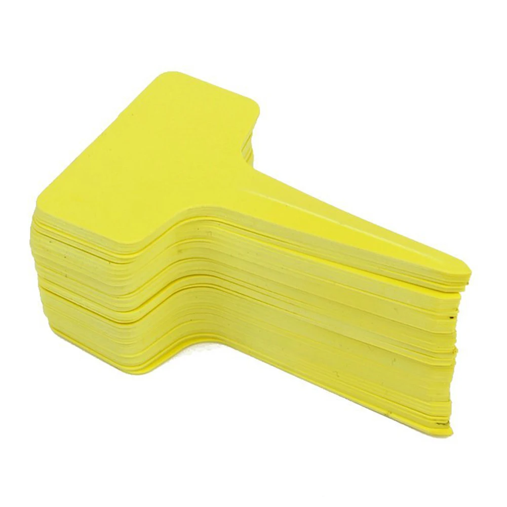 

100 pcs 10x6cm T-Type Signs of Tree Plants (Yellow)