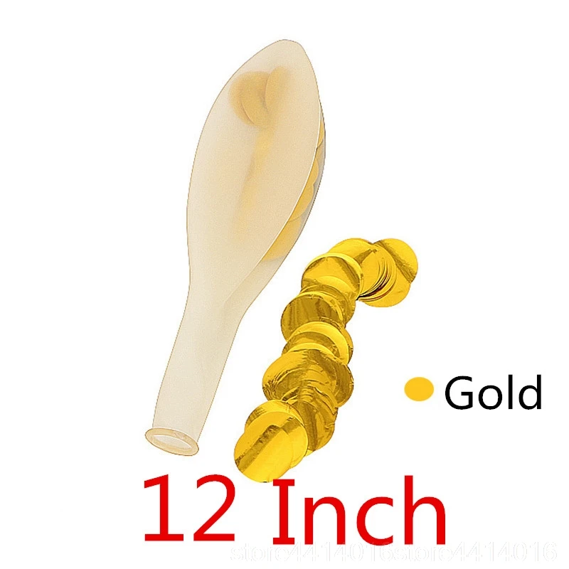 Gold 10 шт. 12 дюймов воздушный шар "Конфетти" Надувное свадебное украшение для детей на день рождения поставки воздушный шар игрушки 66 - Цвет: Gold