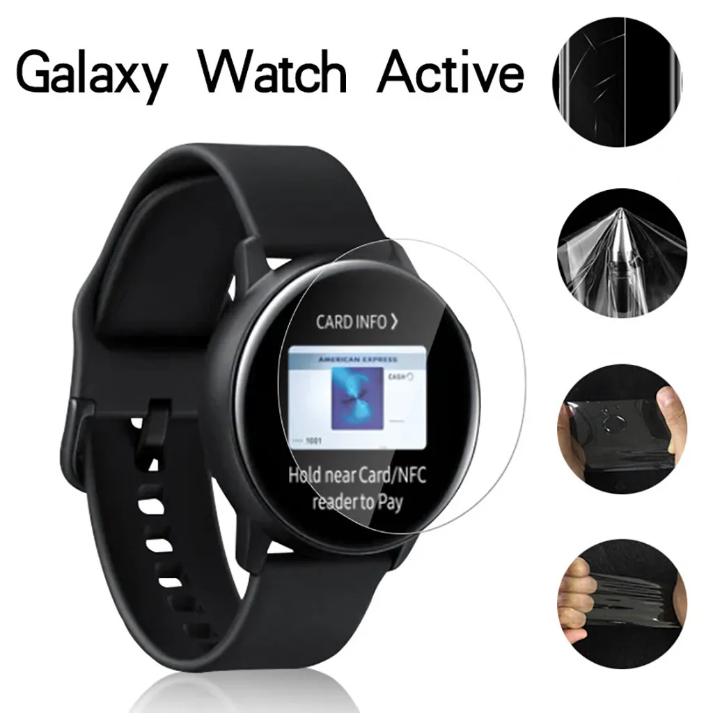 

2PCS Hydrogel Transparent Screen Protection Film For Samsung Active Watch 20mm wearable devices smartwatch relogio inteligente