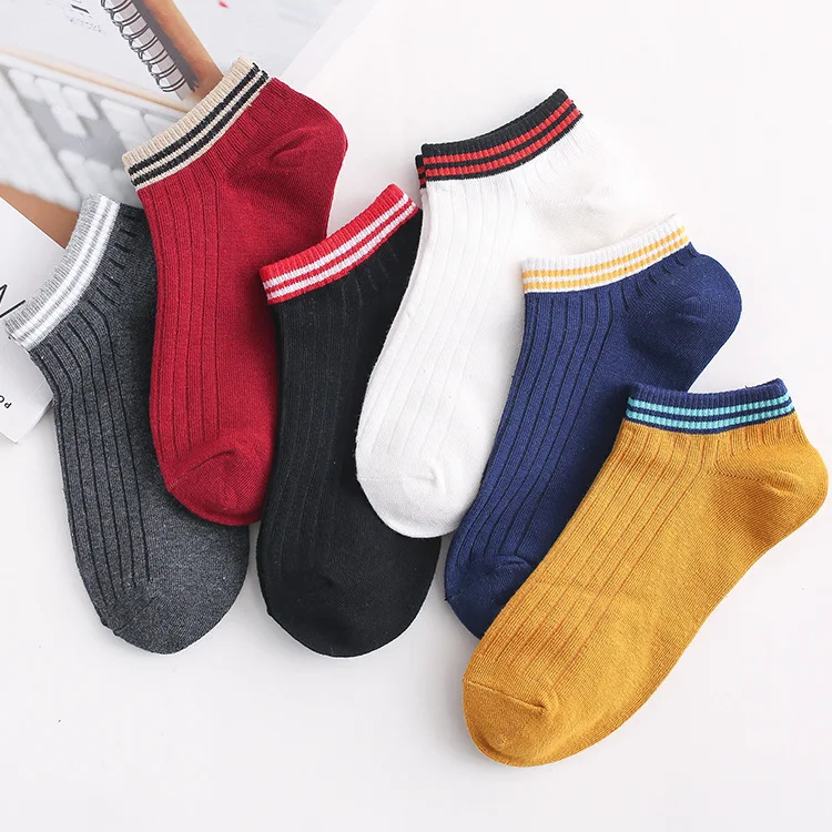 

1Pair Comfortable Stripe Cotton Socks Woman Short Ankle High Quality Harajuku Short Socks Women Fashion Ankle Socks Female