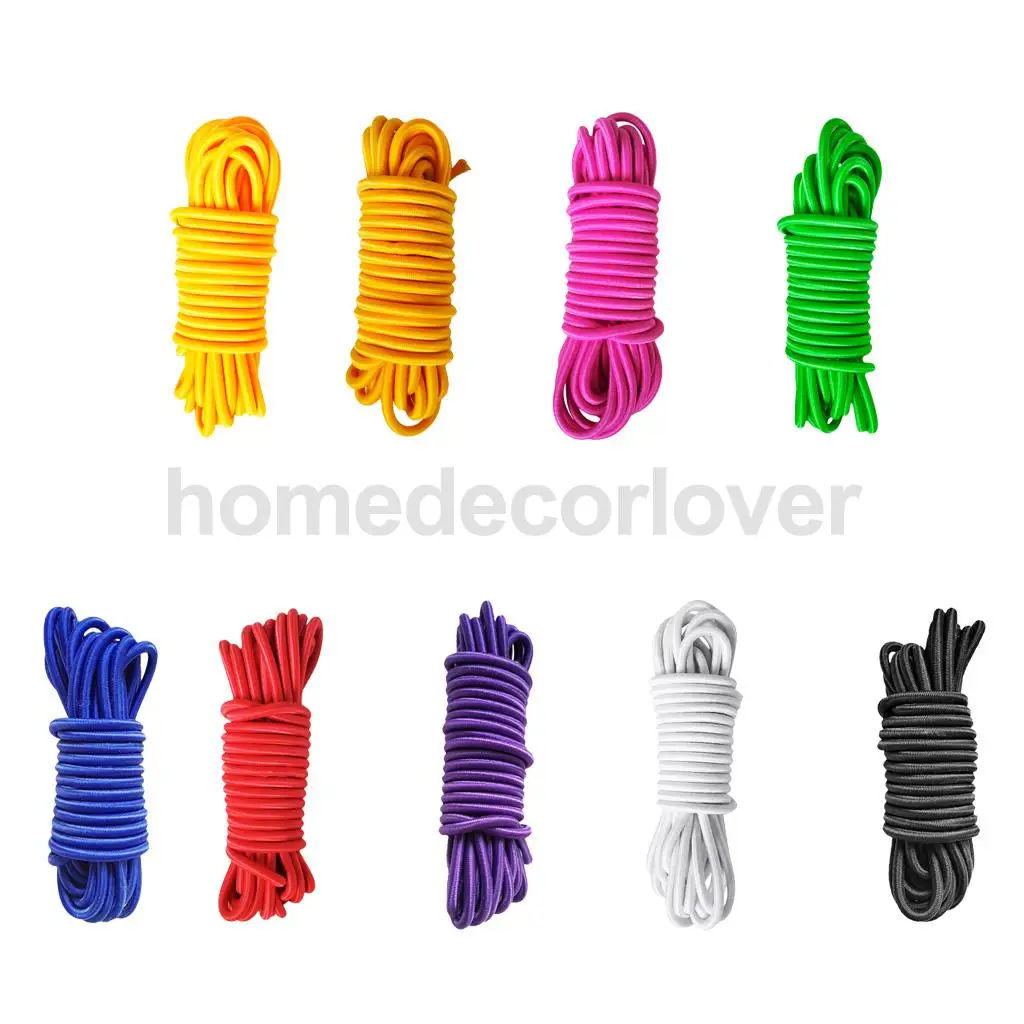 

4mm x 10 Meters Strong Elastic Bungee Rope Shock Cord Tie Down DIY Various Color High Quality