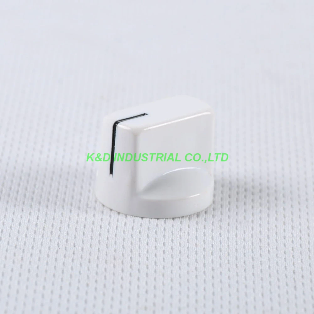 

10pcs Colorful White Rotary Volume Control Plastic Potentiometer Knob Knurled Shaft Hole