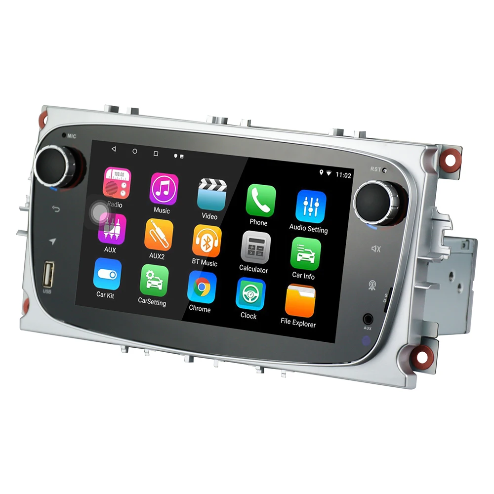 2G+ 32G Восьмиядерный Android 8,1 для Ford Focus Mondeo Galaxy S-max автомобильный радиоприемник 1024X600 7 дюймов экран GPS Bluetooth SWC WiFi RDS FM