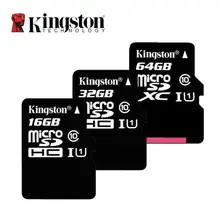 Оригинальная kingston Micro SD карта 16 ГБ 32 ГБ 64 Гб 128 Гб MicroSD карта памяти класс 10 TF карта MicroSDHC UHS-1 для смартфонов