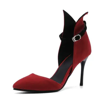 

B2-0 Size 33-43 Female Fashion Shallow Ankle High Sandals Ladies Pointed Toes Shallow Shoes Woman High Heels Shoes Summer Shoe