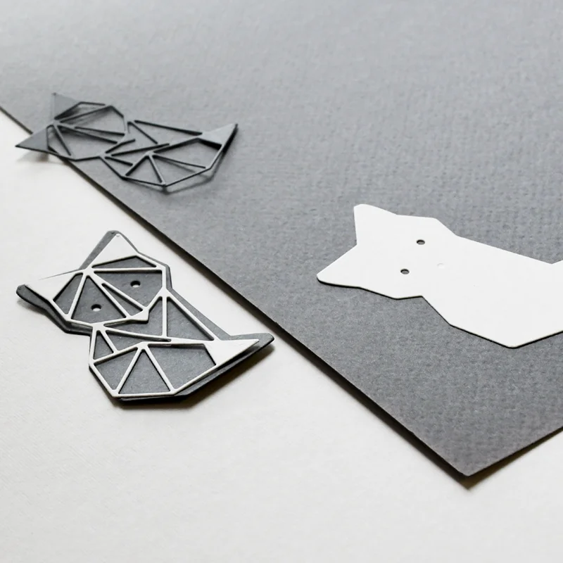 

2pcs Fox Animals Metal Cutting Dies Card Scrapbooking Album Paper DIY Card Craft Embossing Die Cuts