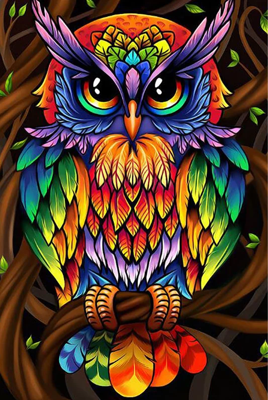 Owl DIY 5D Diamond Painting Embroidery Cross Craft Stitch Art Home Decor Gift