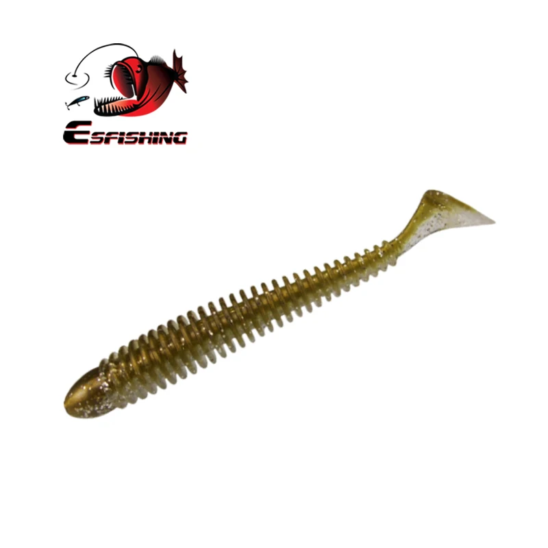 ESFISHING سوينغ تأثير 50 مللي متر 96 مللي متر حلقة شاد الصيد السحر لينة الطعم القفز السحر سطح السحر باس لينة طعم بلاستيكي للسمك