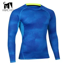 Mens Camisas De Compressão Skin Tight Musculação MMA Crossfit Exercício Workout Fitness Sportswear Mangas Compridas Camisola Roupas